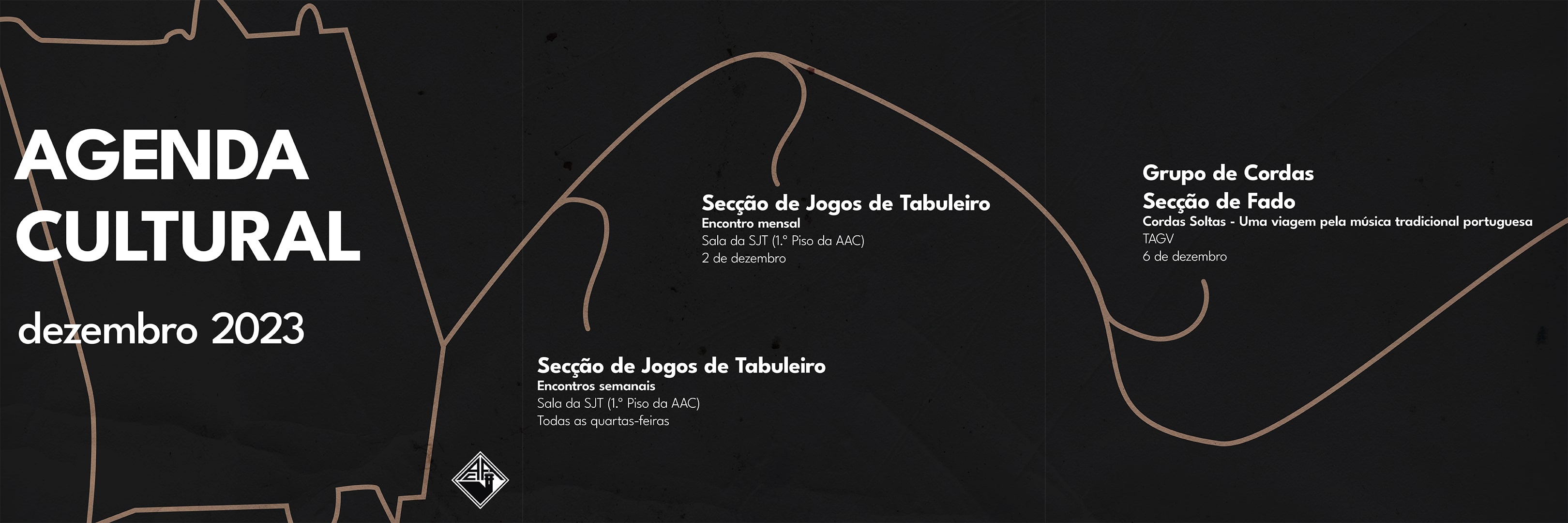 Instagram post with three slides, featuring a timeline with several cultural events in December.