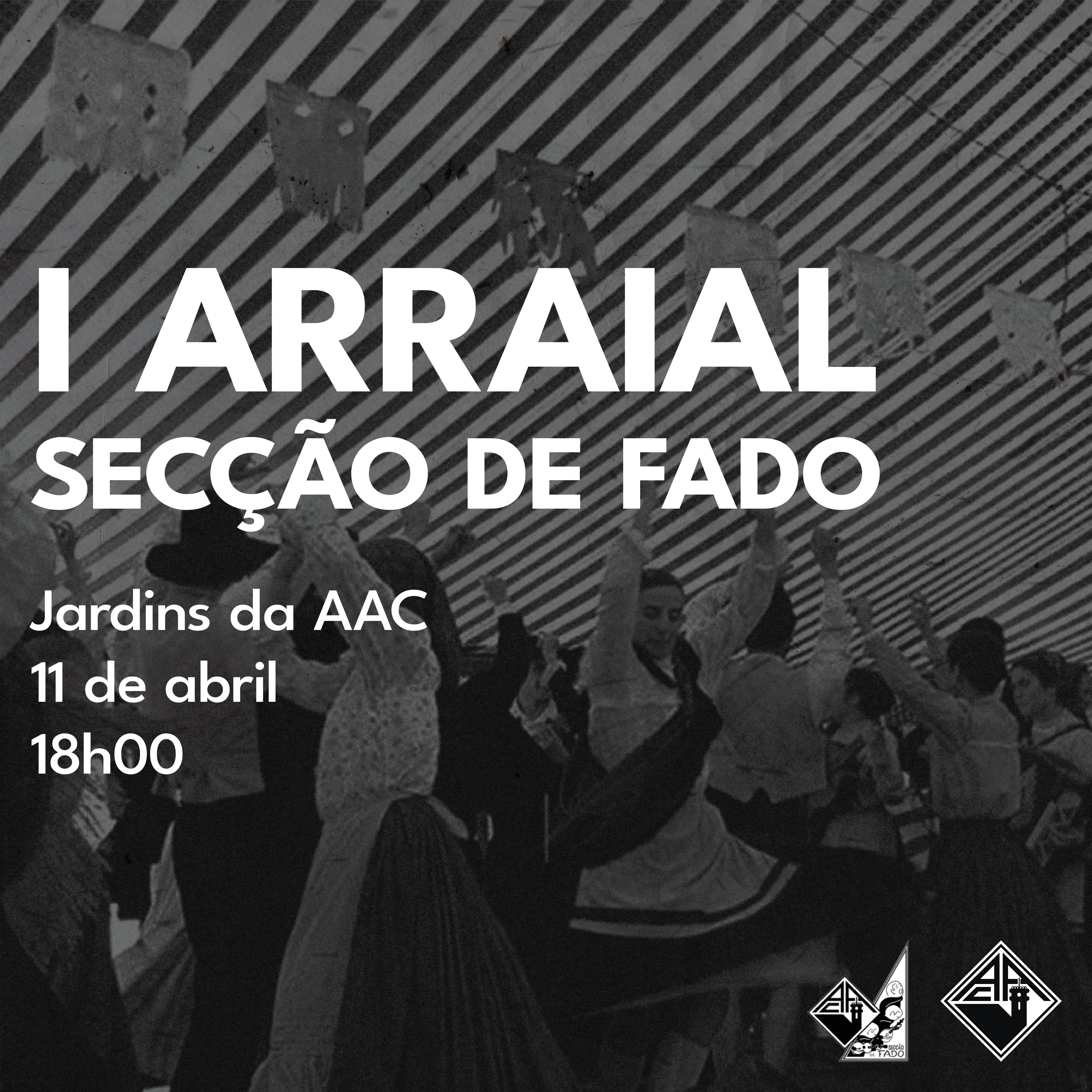 Instagram post in black and white for the first Fado Section Fair.