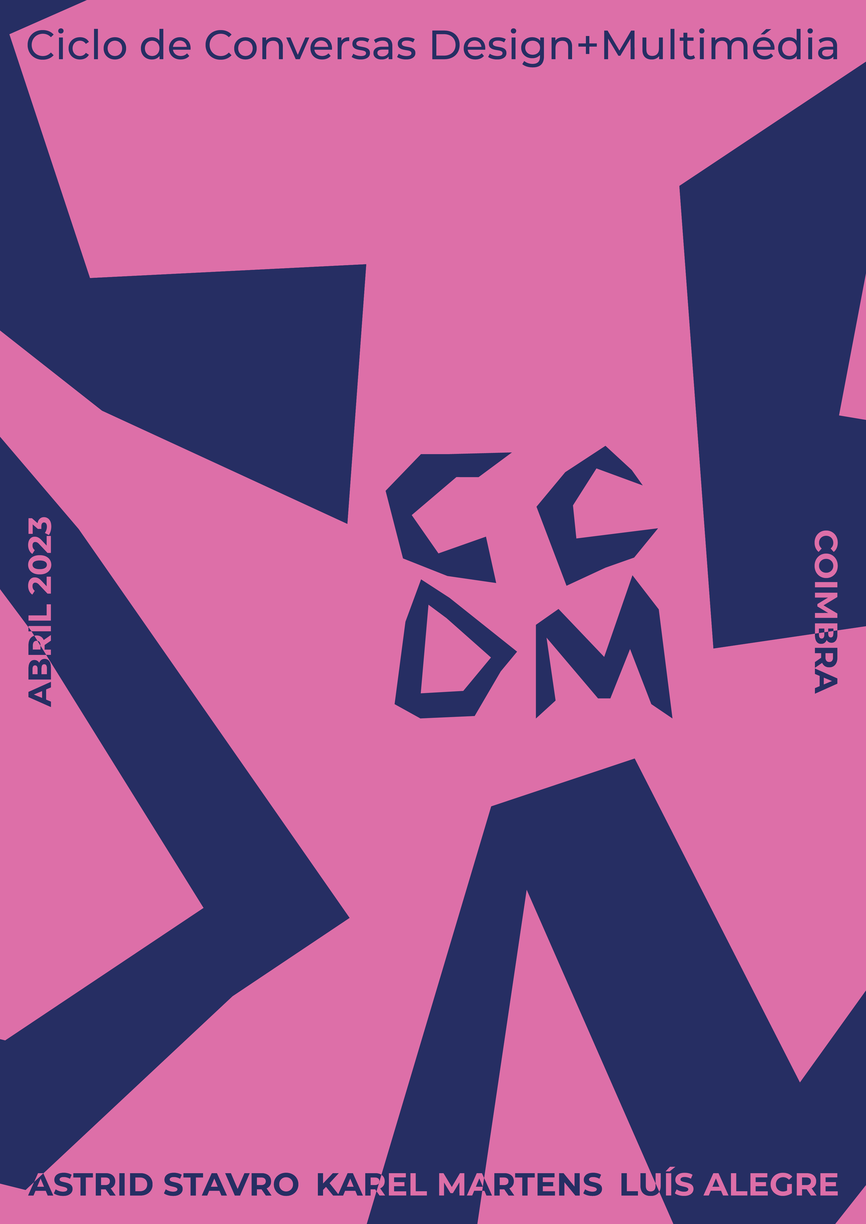 Pink and purple poster for CCDM.